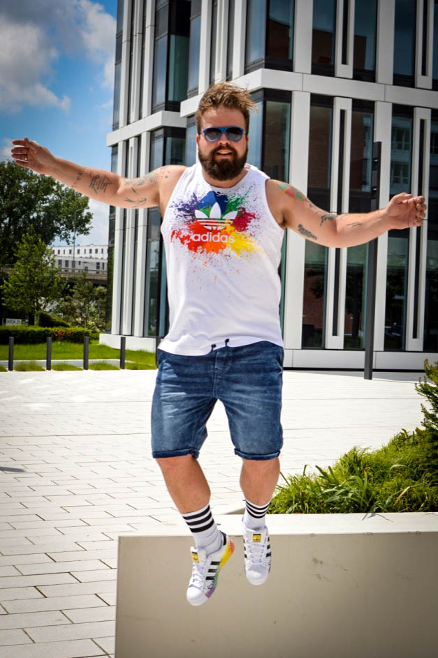Adidas Pride Pack Male Plus Size Fashion Blog Blogger Model Claus Fleissner