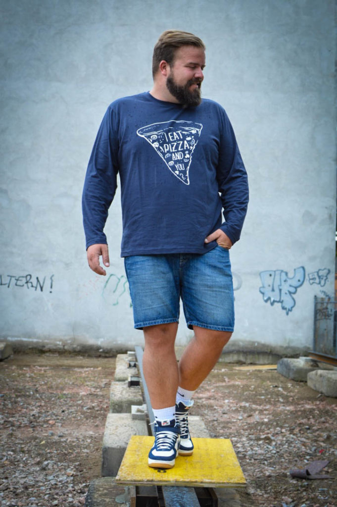 Herbst Fall pre-fall Plus Size Male Model Blog Blogger Große Größen XXL Weste Jogg Parts Übergangsjacke Happy Size