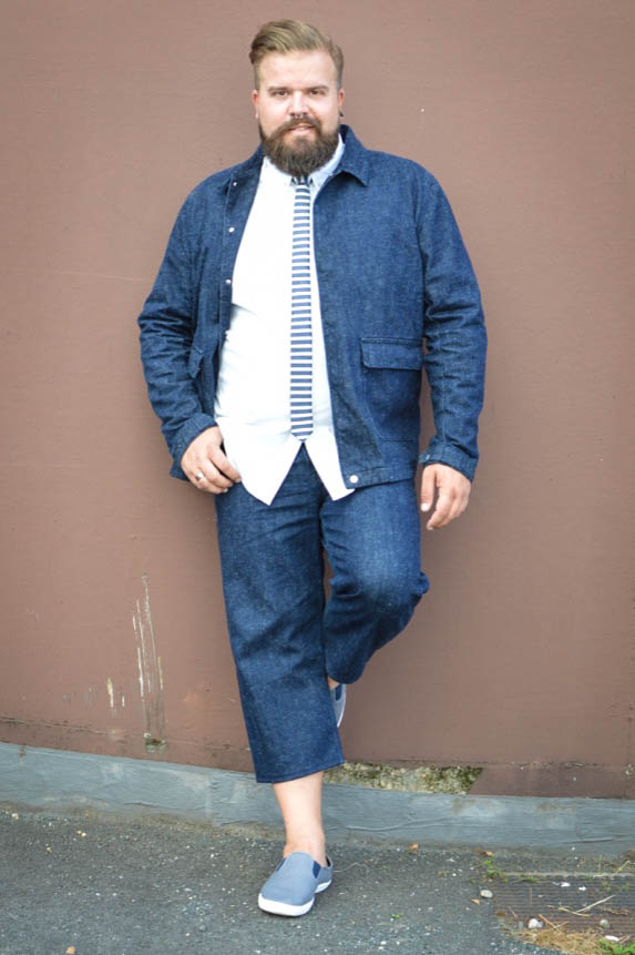 Plus size Male Model Blog Blogger Große Größen Männer XXL Dein Jeans 7/8 Hose