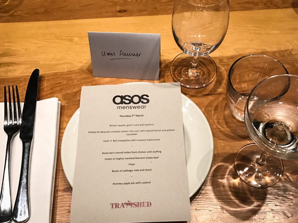 ASOS Plus Launch Dinner Tramshed Restaurant
