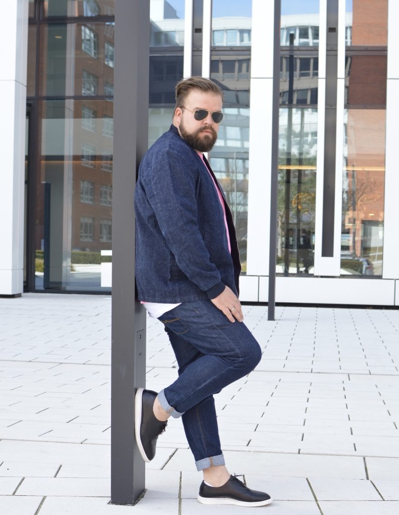 H M Extended Sizes Denim Bomber Jacket Extra Inches