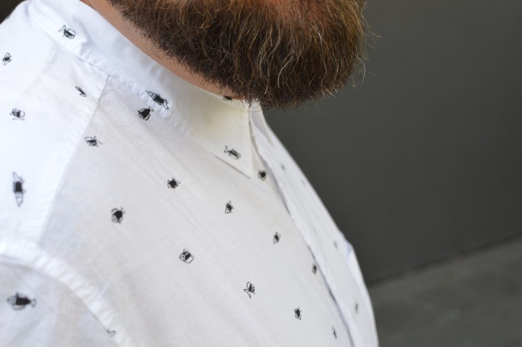 bonprix black and white shirt chino male plus size model blog blogger