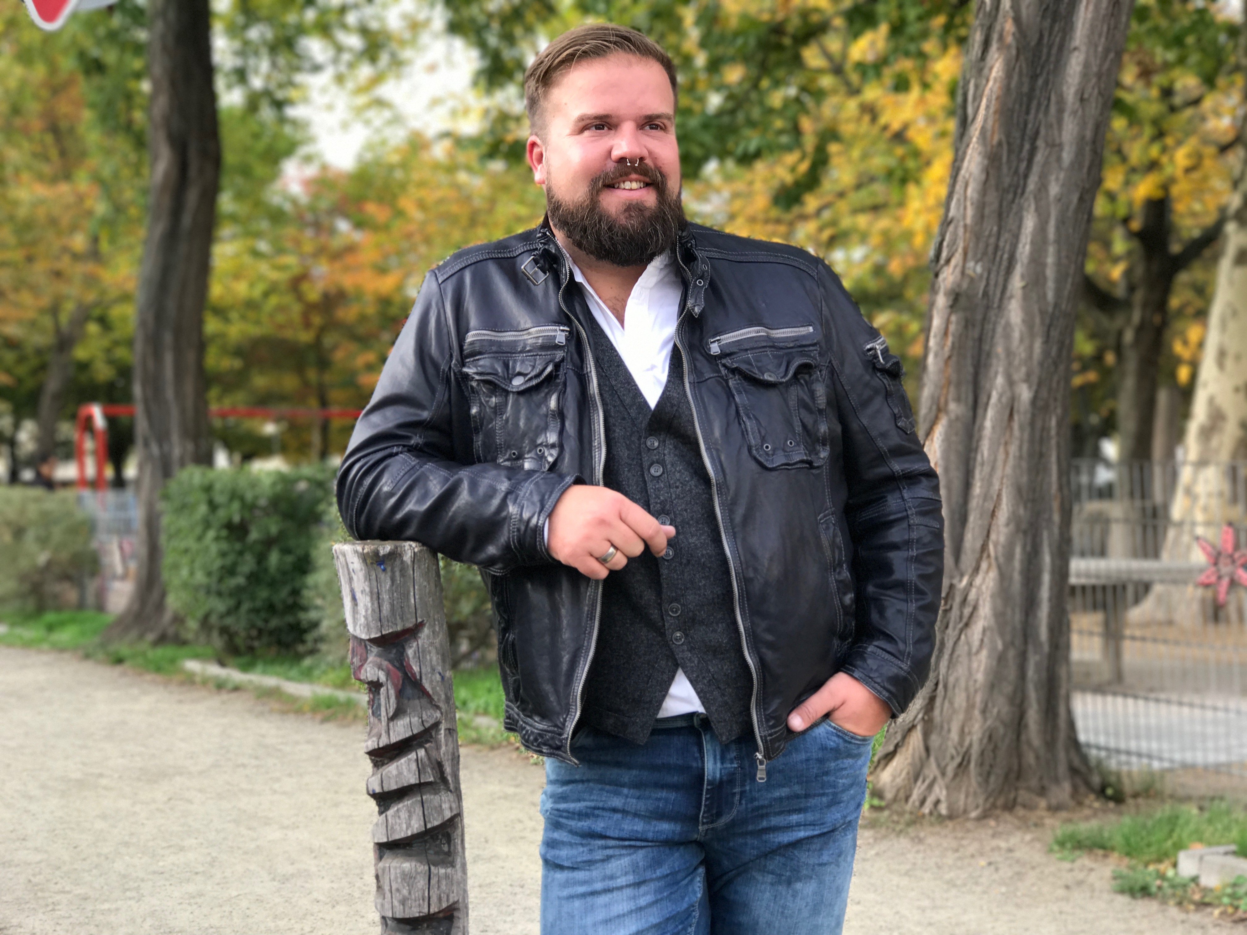 Plus sales leather jacket
