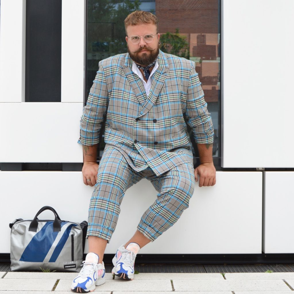 ASOS PLUS suit Anzug Zweireiher Karo kariert checked checks oversized