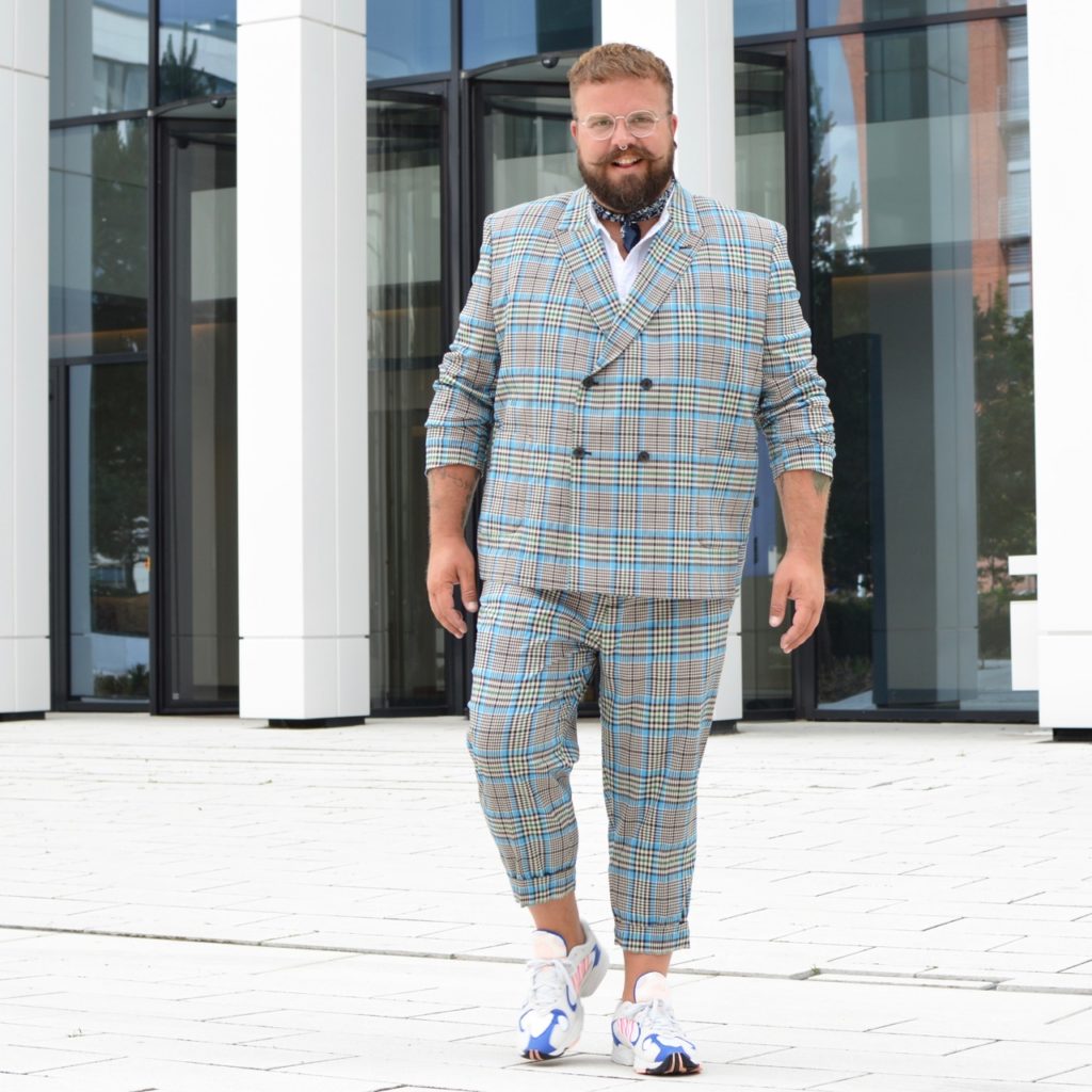 ASOS PLUS suit Anzug Zweireiher Karo kariert checked checks oversized