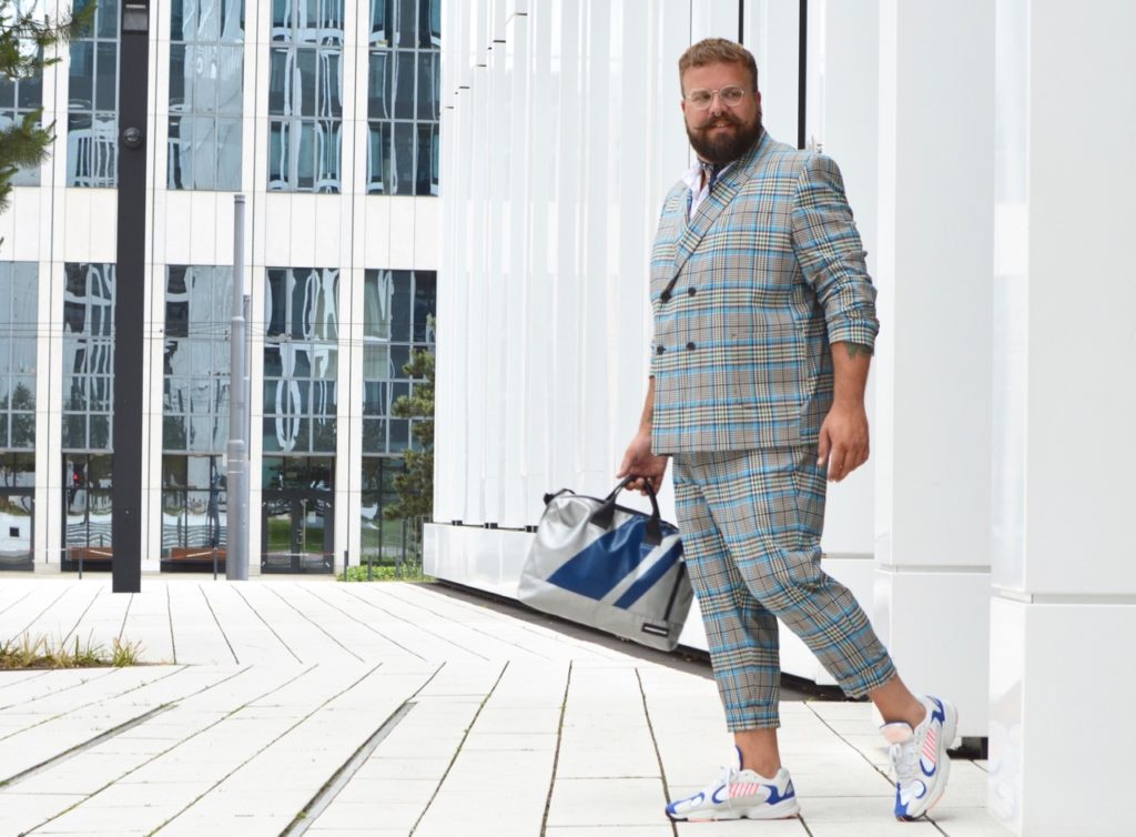 ASOS PLUS suit Anzug Zweireiher Karo kariert checked checks oversized