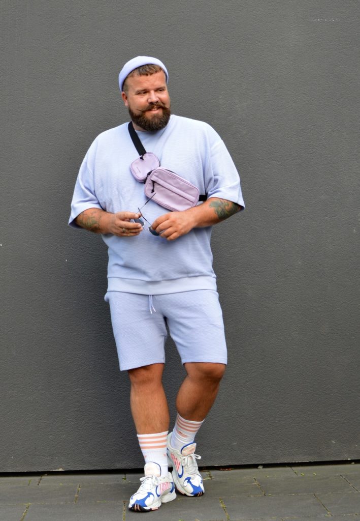 Asos Plus Size Men lila purple pastell streetstyle