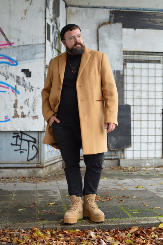 Asos Plus Size große Größe Mantel camel Herbst fall