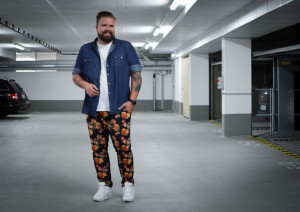 Flower Print Jogginghose