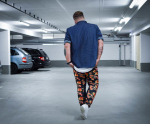 Flower Print Jogginghose