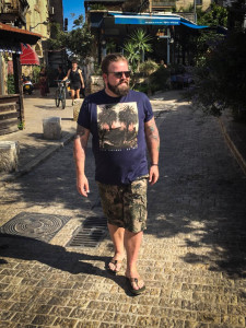 Palmen Print Shirt und Shorts Tel Aviv Plus Size Model Blogger Claus Fleissner