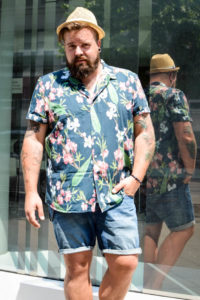 Sommer Hemden mit Palmen und Blüten Prints Male Plus Size Mode Fashion Blog Blogger Claus Fleissner