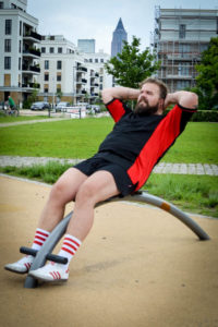 Sportswear Performance-Wear Plus Size Male Model Blogger Claus Fleissner