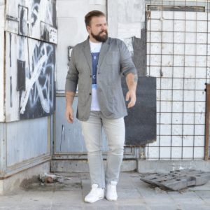 Jersey Sakko Jacket Plus Size Happy Size Casual Friday Business
