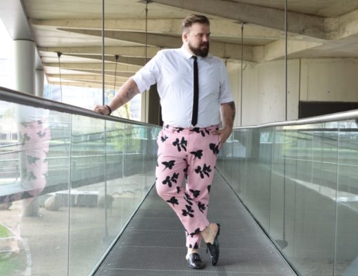 ASOS PLUS pink Hose Blumen Flower Print pants trousers