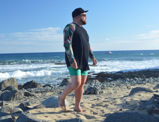 ASOS PLUS swimwear beachwear swim shorts Badehose Strand beach große Größe plus size model Claus