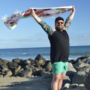 ASOS PLUS swimwear beachwear swim shorts Badehose Strand beach große Größe plus size model Claus