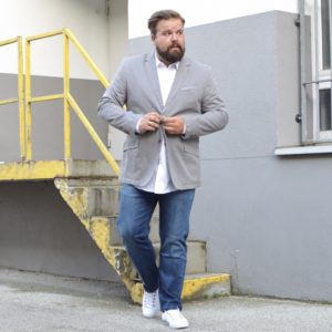 Sommer Sakko summer jacket business casual friday plus size Männermode XXL große Größe Claus Fleissner Model Blog