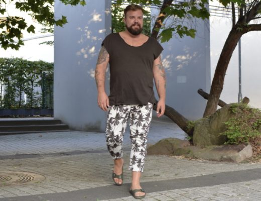 Asos Hose mit Palmenprint Asos Plus Plus Size Fashion Male Model Blogger