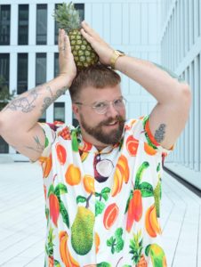 Asos Plus Size Hawaii Hemd shirt fruit print Ananas pineapple Banane Banana