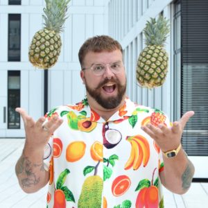 Asos Plus Size Hawaii Hemd shirt fruit print Ananas pineapple Banane Banana
