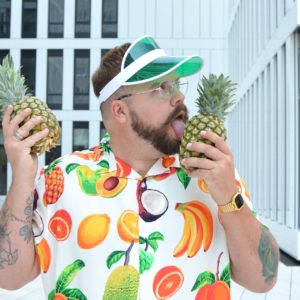 Asos Plus Size Hawaii Hemd shirt fruit print Ananas pineapple Banane Banana