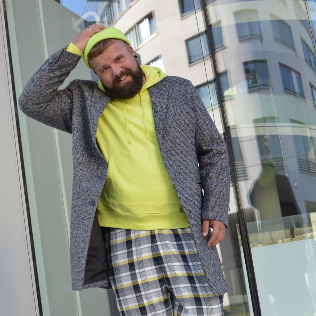 Asos Plus Size Men Neon Mantel Coat Herbst Fall Autumn