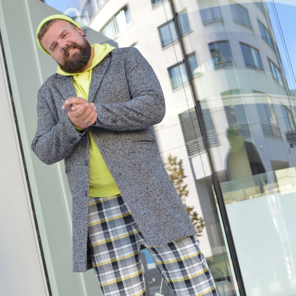 Asos Plus Size Men Neon Mantel Coat Herbst Fall Autumn