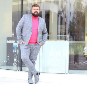Asos Plus Anzug grau kariert checked suit Plus Size